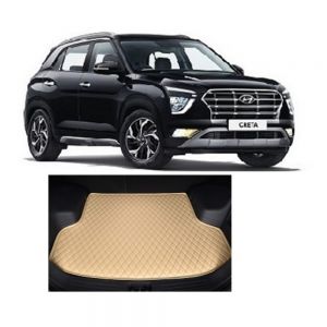7D Car Trunk/Boot/Dicky PU Leatherette Mat for	Creta Ne -beige